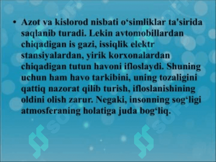 Atmosferaning tuzilishi 7