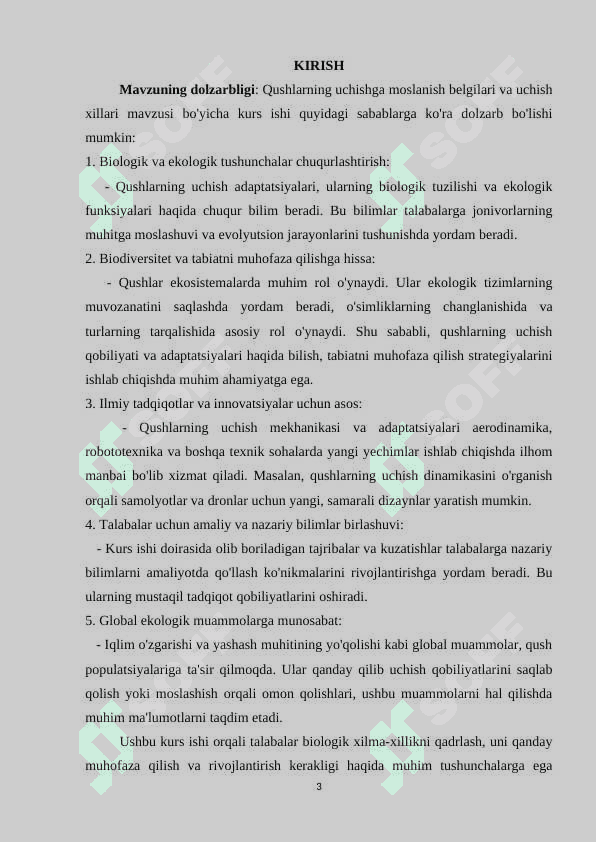 Qushlarning uchishga moslanish belgilari va uchish xillari 3