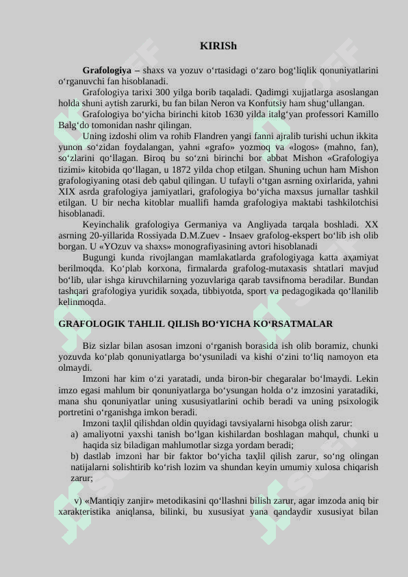 Grafalogiya ( Imzoga qarab shaxsiyatni aniqlash ) 2