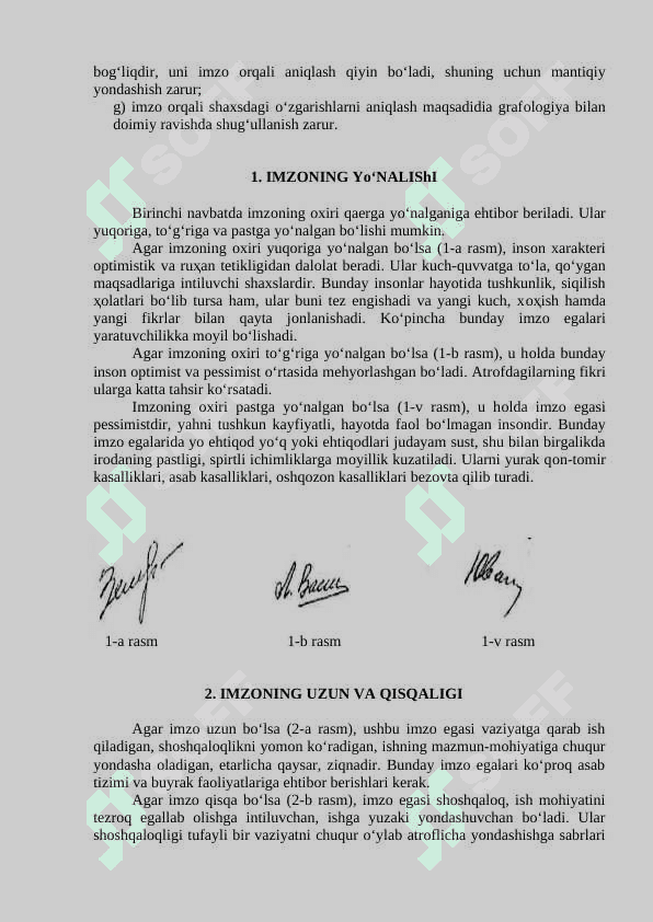 Grafalogiya ( Imzoga qarab shaxsiyatni aniqlash ) 3