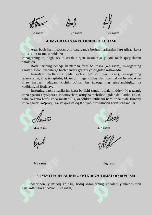 Grafalogiya ( Imzoga qarab shaxsiyatni aniqlash ) 5
