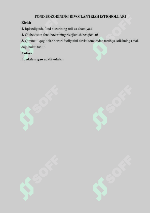 FOND BOZORINING RIVOJLANTRISH ISTIQBOLLARI 2