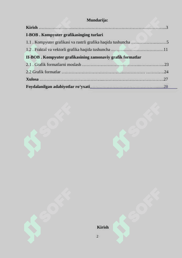 Kompyuter grafikasi turlari va zamonaviy grafik formatlar 2 2