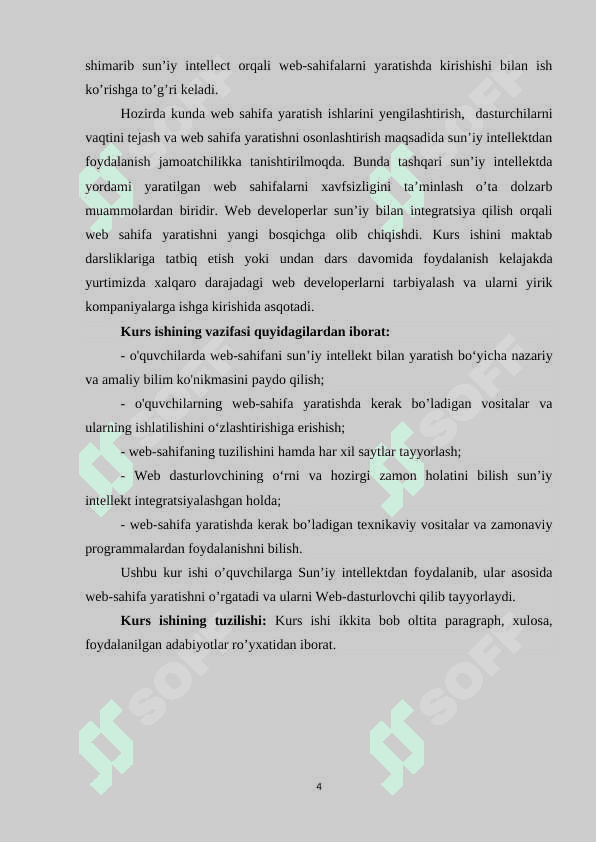 Web sahifalarni tashkil etishda sun’iy intellektning o’rni 4