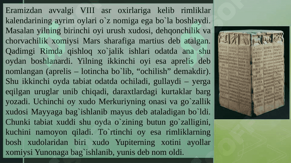 Qadimgi Rim Gretsiya kalendarlari Yuliy sezer kalendar isloxotlari 3