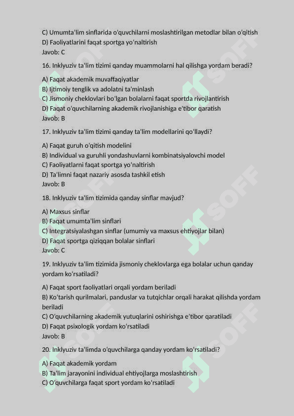 Jamoatchilik o‘rtasida alohida ta’lim ehtiyojlari bo‘lgan bolalarning bilim olish huquqi, inklyuziv o‘qitishning mazmun-mohiyati haqida tushuntirish ishlarini olib borish 4