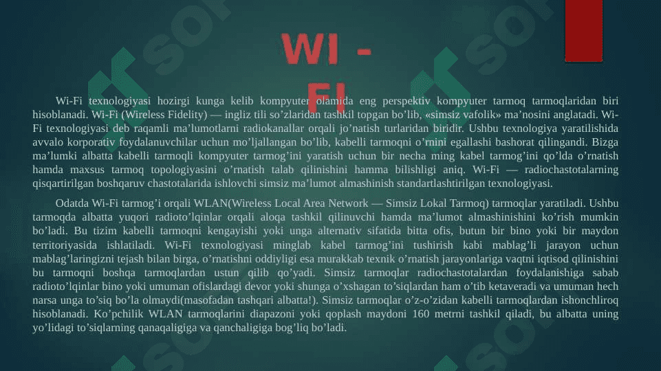 Simsiz tarmoqlar 5