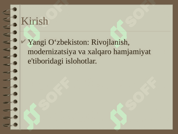 Yangi o‘zbekiston ijtimoiy-siyosiy, iqtisodiy va madaniy hayotida ro‘y beravotgan o‘zgarishlarning xalqaro reyting va indekslarda aks etishi. 3