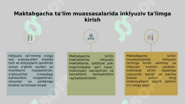 Maktabgacha ta'lim muassasalarida inklyuziv ta'limni tashkil etishning o‘ziga  xos jihatlar. 3