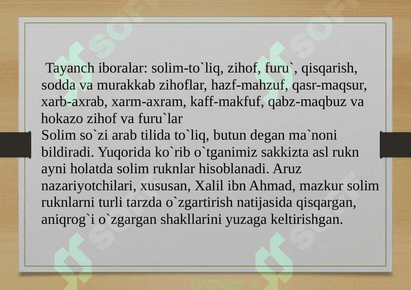 RUKNLAR VA ULARNING TARKIBI 7