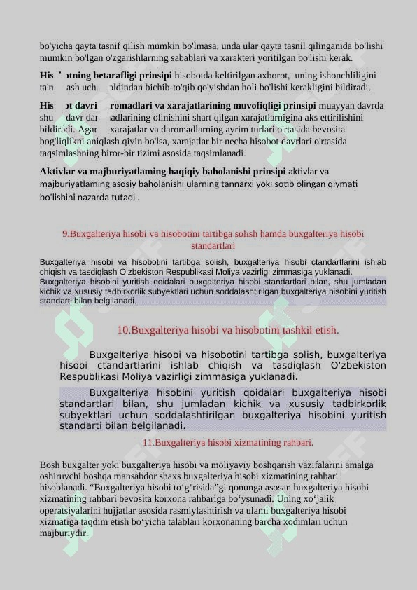 buxgalteriya hisobi fanidan test javoblar 8