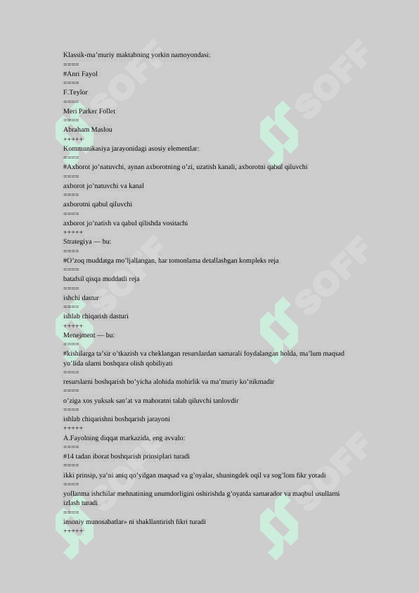 Menejment Marketing test javoblari bilan 2