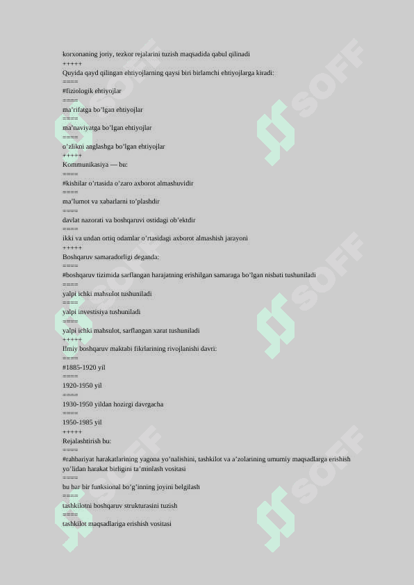 Menejment Marketing test javoblari bilan 8