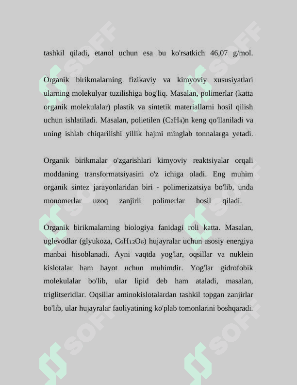 KIMYOVIY BIRIKMALARNING MUHIM SINFLARI 8