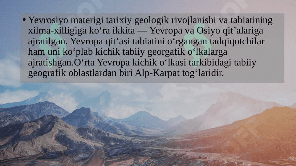 O‘rta Yevropa 2
