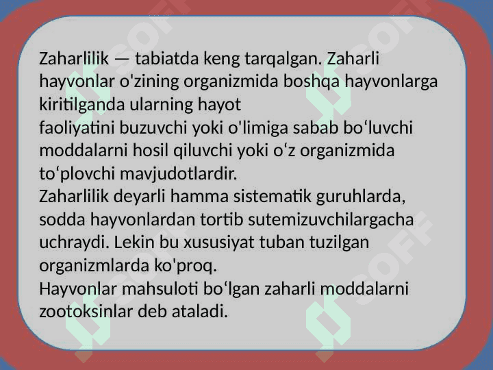 Zaharli hayvonlar 2