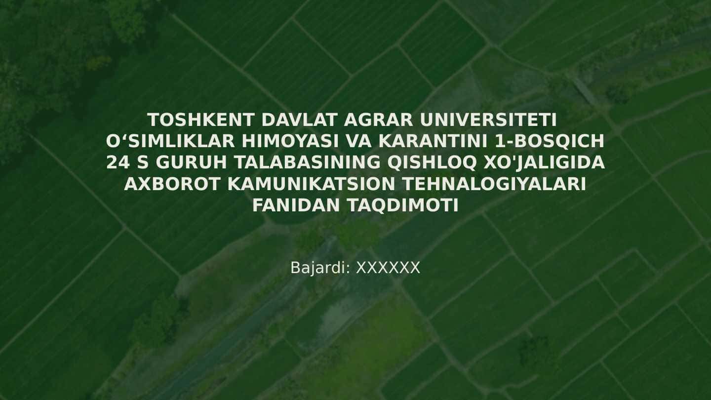 MA'LUMOTLAR BAZASINI BOSHQARISH TIZIMLARIDA "BO'RDOQICHILIK FERMER XO'JALIKLARIDA KUNLIK OZUQA VA YEM HASHAKLARNING TAQSIMLANISH " MASALASIGA  MA'LUMOTLAR BAZASINI YARATISH.