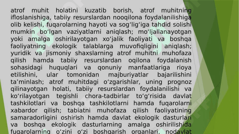 Ekologik nazorat va ekspertiza 4