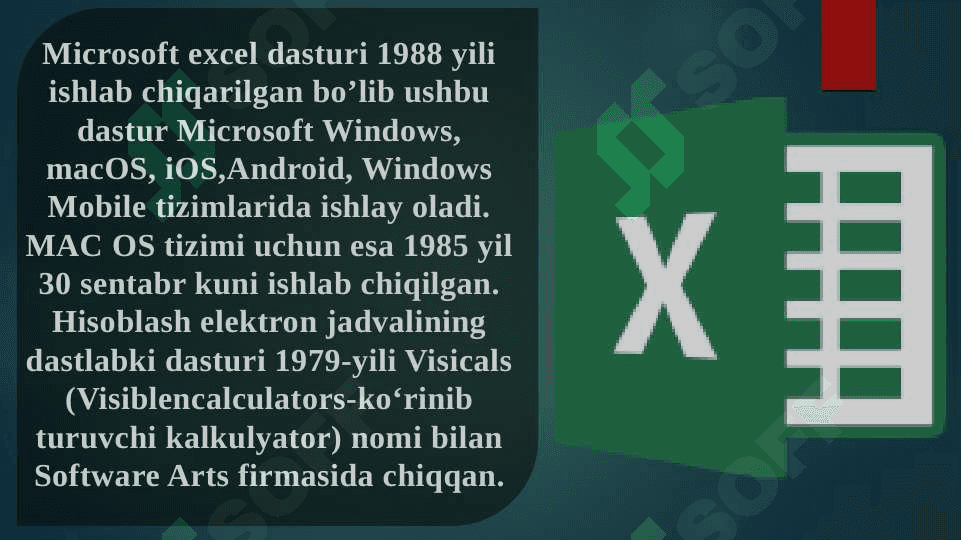 Excel dasturi va uning suv xo’jaligida ishlatilishi 3