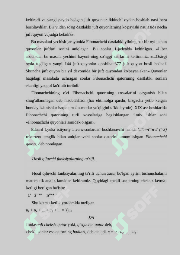 Fibonachchi  sonlari.Katalana  sonalari 3