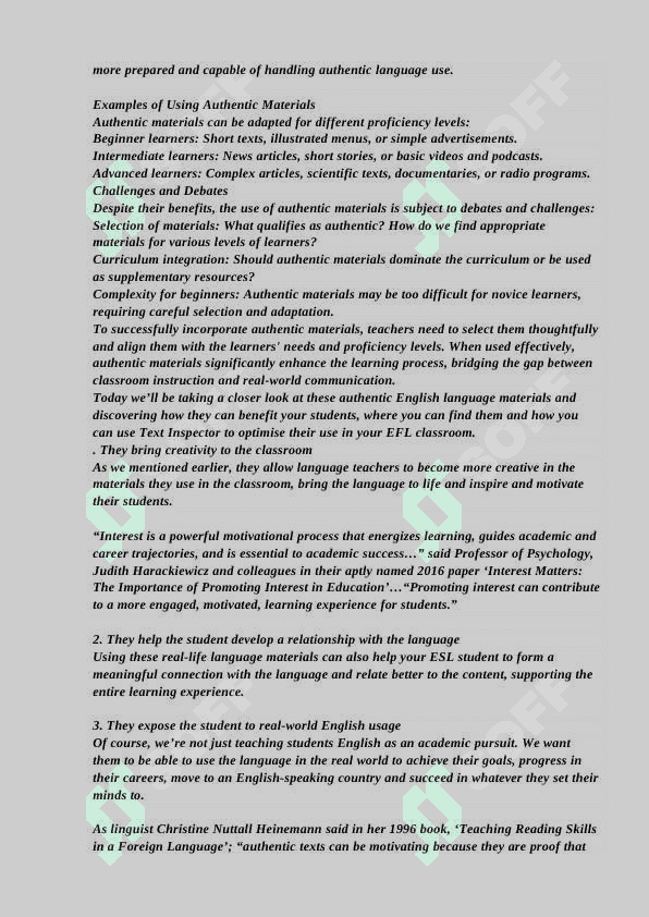 Authentic materials in teaching foreign languages 6