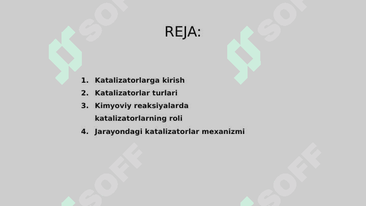 Jarayonda qóllaniladigan katalizatorlar 2