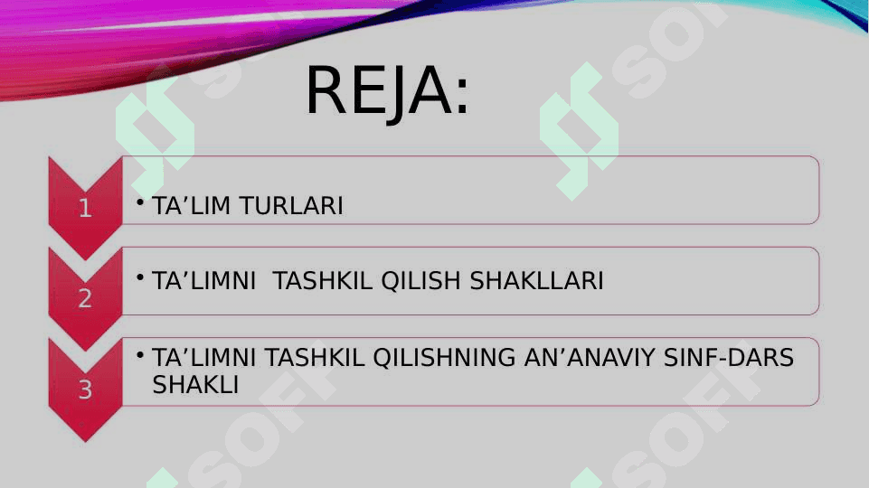 TA’LIM TURLARI. TA’LIMNI  TASHKIL QILISH SHAKLLARI HAQIDA TUSHUNCHA 2