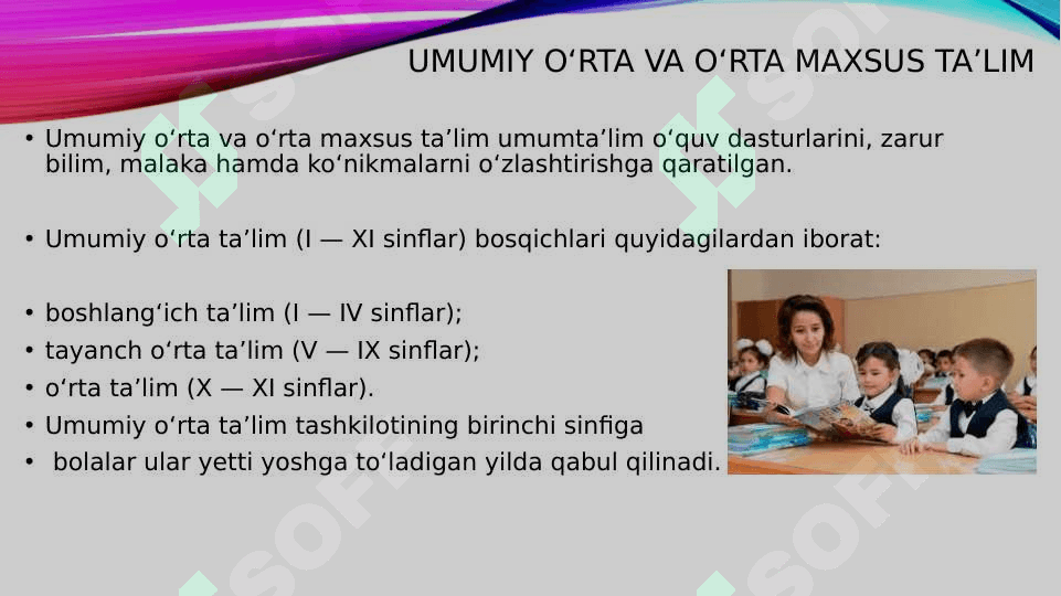 TA’LIM TURLARI. TA’LIMNI  TASHKIL QILISH SHAKLLARI HAQIDA TUSHUNCHA 6