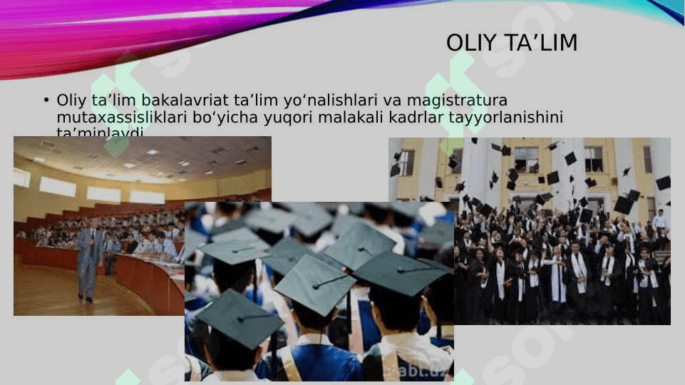 TA’LIM TURLARI. TA’LIMNI  TASHKIL QILISH SHAKLLARI HAQIDA TUSHUNCHA 8