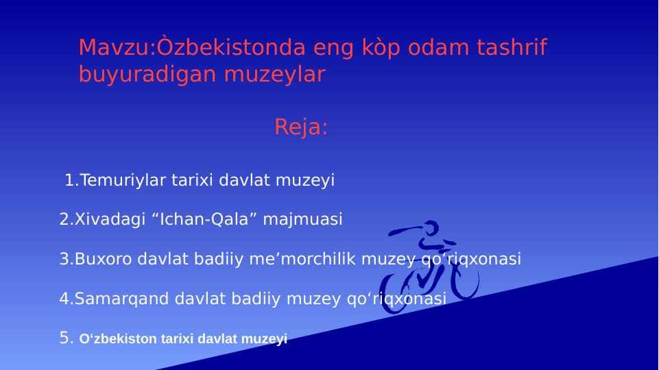 O'zbekistondagi Muzeylar 1