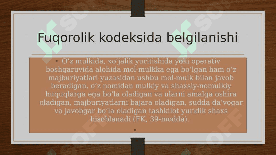 YuridIk shaxslar 4