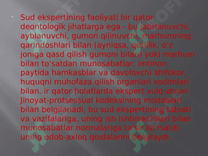 Sud-tibbiy ekspertizada etika masalalari 5