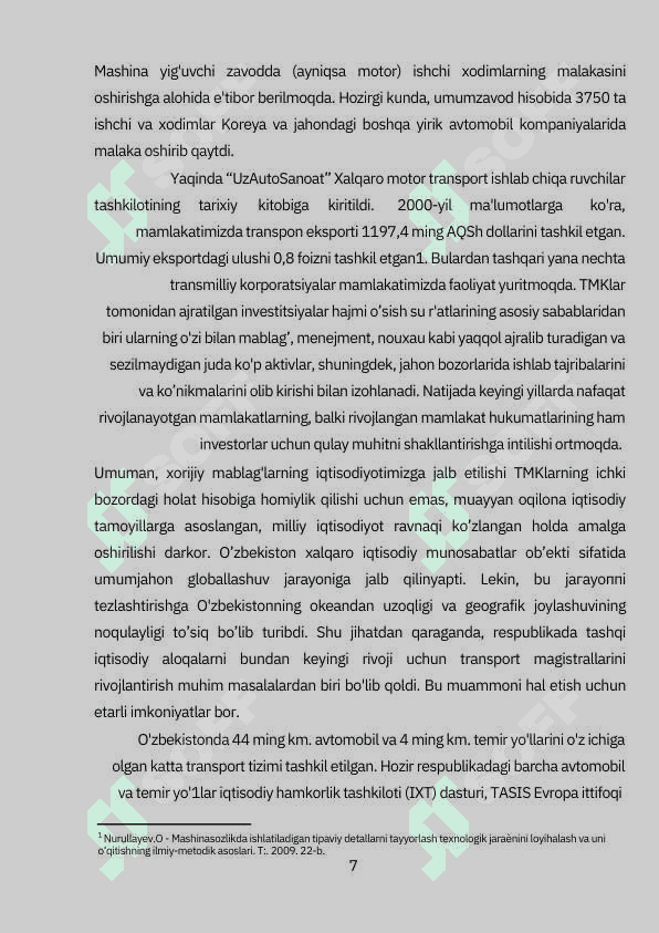 Mustaqillik yillarda avtomobilsozlik 8