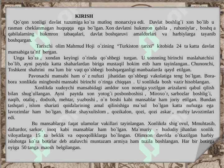 Qo‘qon xonligida yer egalik huquqlari 2