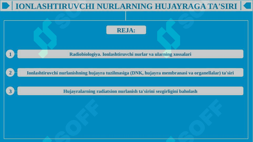 Ionlashtiruvchi nurlarning hujayraga ta'siri 2