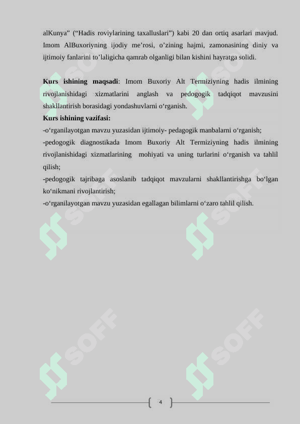 IMOM BUXORIY AT TERMIZIYNING HADIS ILMINING RIVOJLANISHIDAGI XIZMATLARI 4