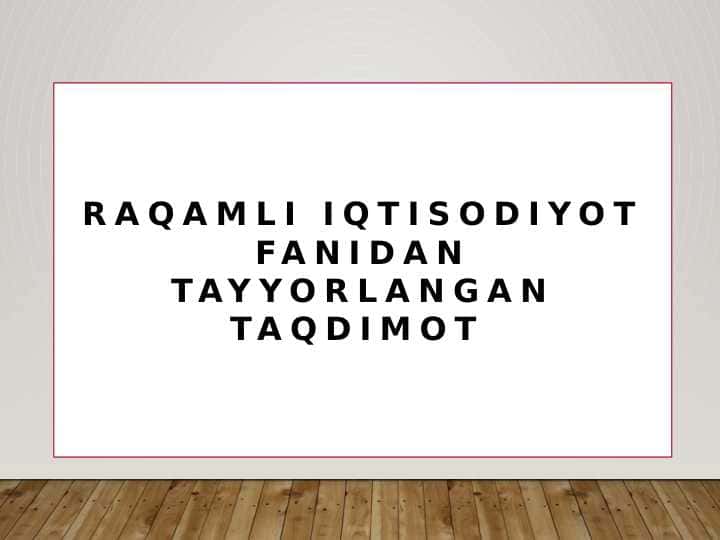 Raqamli xavfsizlik masalalari va uni ta’minlash yo’llari 1