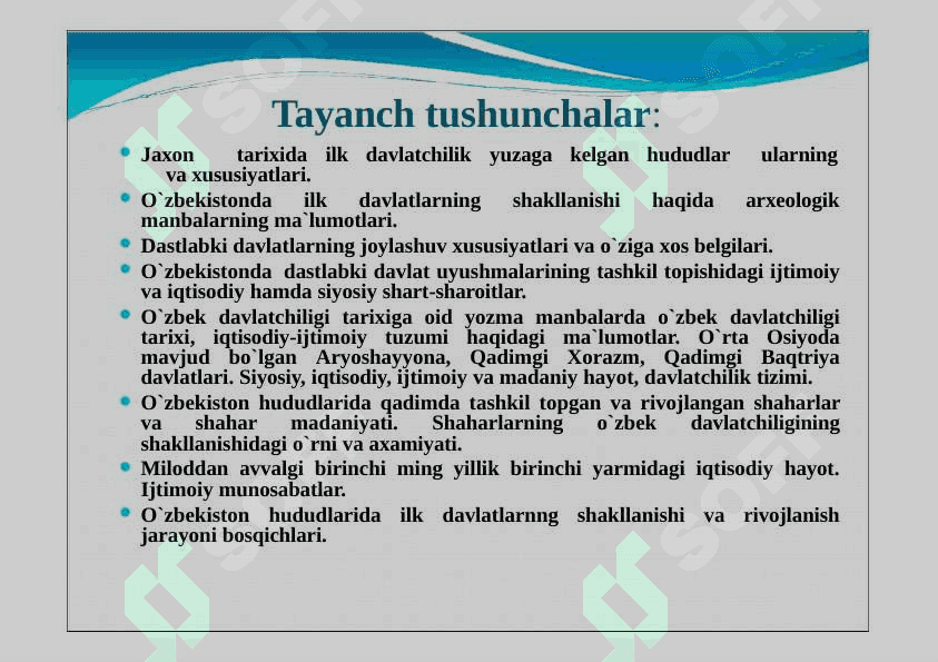 O’zbekiston hududida ilk davlatning vujudga kelishi 3
