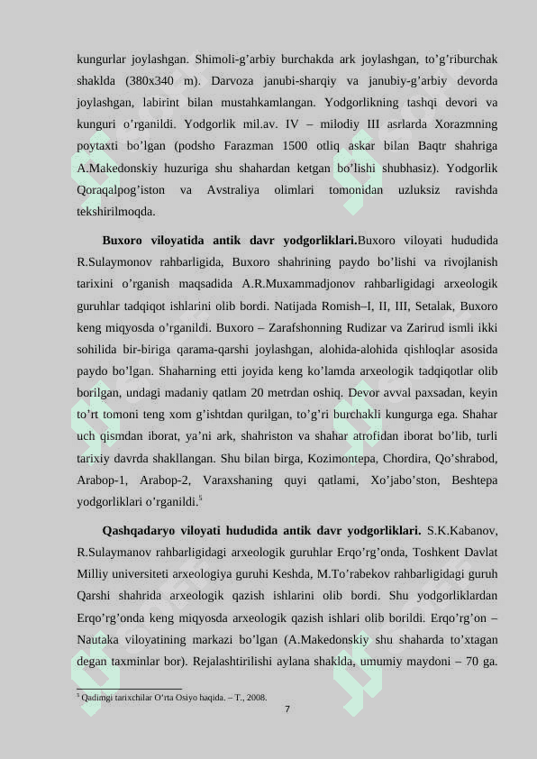 Arxeologik yodgorliklar va ularning turlari 7