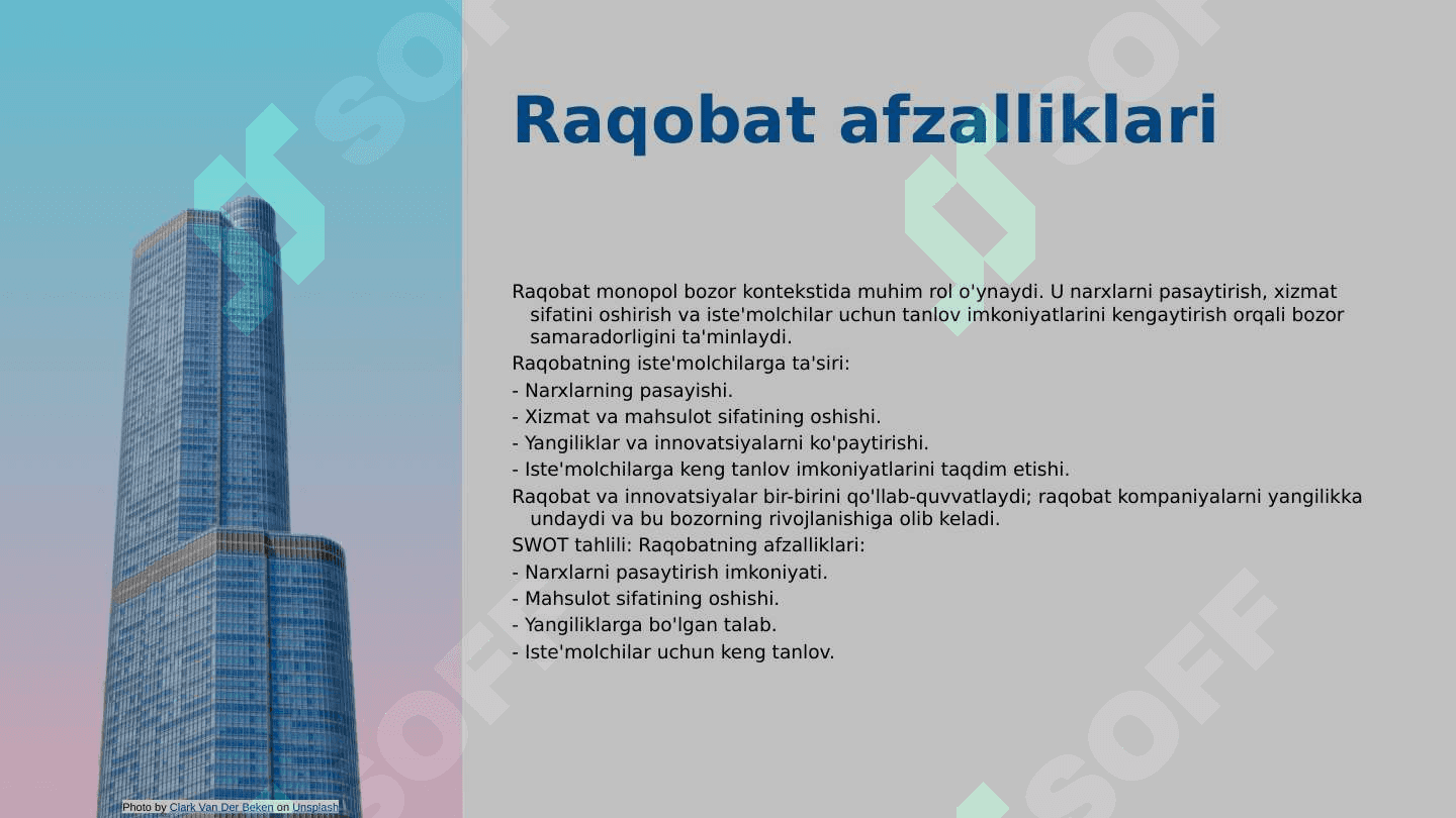 Raqobatlashgan monopol bozor samarodorligi 4