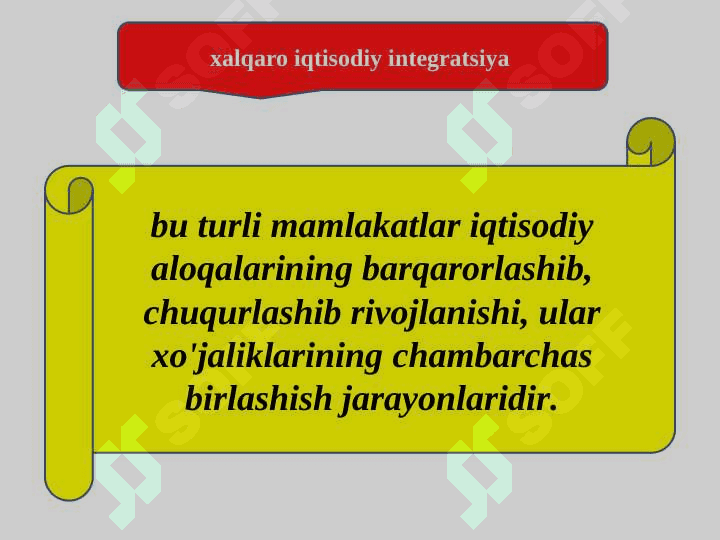 Xalqaro iqtisodiy integratsiya va O'zbekistonning jahon hamjamiyatiga kirib borishi 2