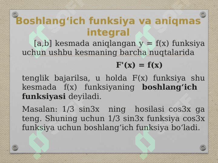 Aniqmas integral 2