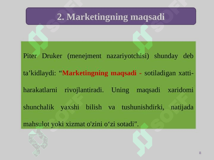 Marketingning ijtimoiy-iqtisodiy asoslari 8