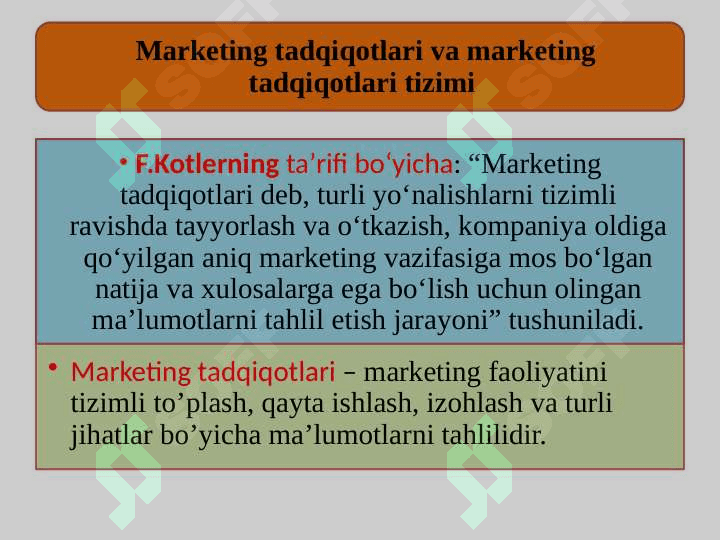 Marketing tadqiqotlari va axborotlar tizimi 2