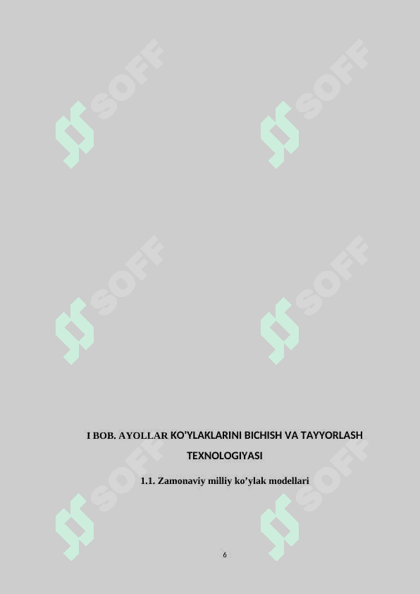 Ko'ylakni bichish va tayyorlash texnologiyasi 6