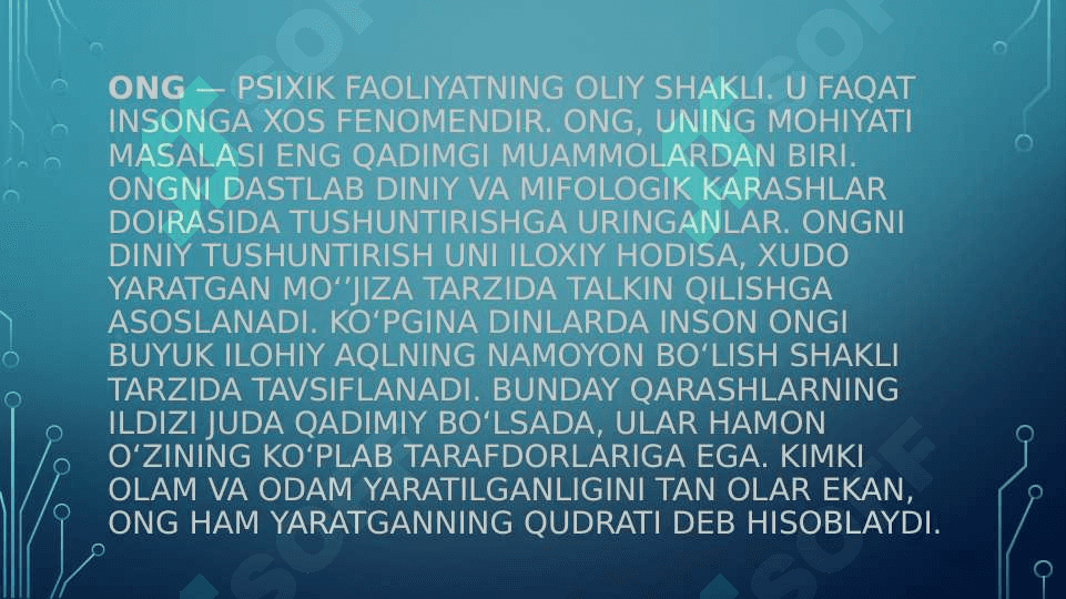 BEKON VA SPINOZANING ONG HAQIDAGI QARASHLARI 3
