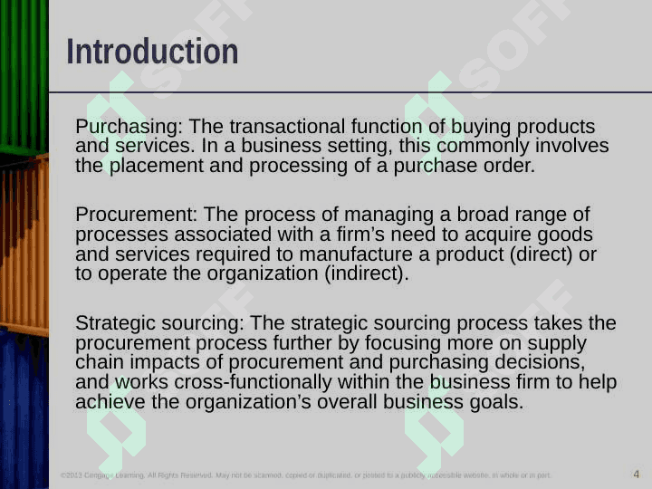 Materials and suppliers 4