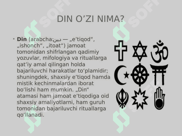Qadimiy va milliy dinlar 3
