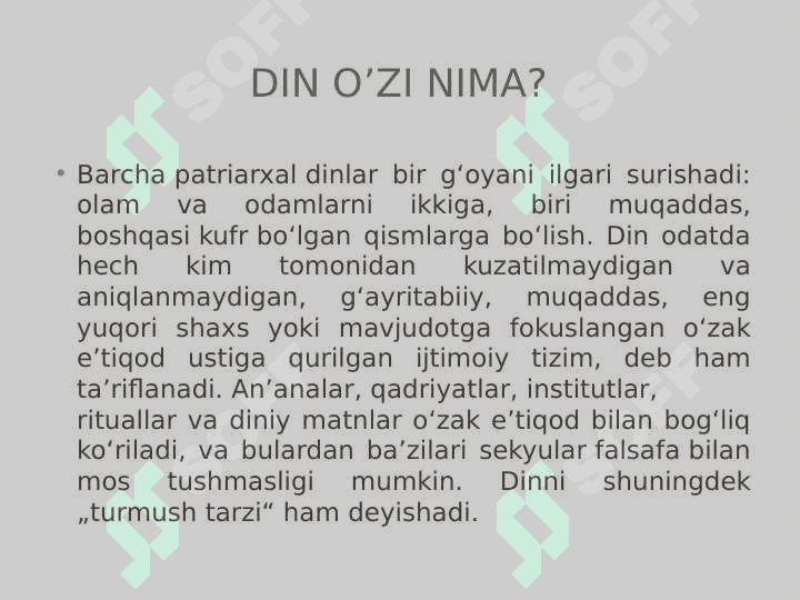 Qadimiy va milliy dinlar 4