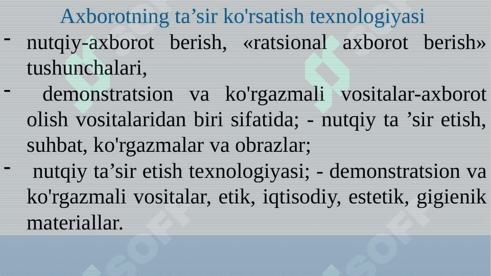O‘qituvchining o‘quv mashg‘ulotini loyihalash faoliyati 5